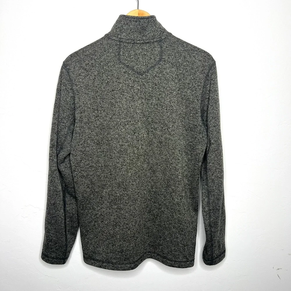 Eddie Bauer Men's Quarter Zip Pullover Tan and Grey